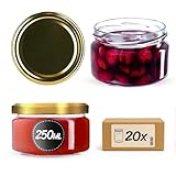 Universels : les bocaux de conservation de 250 ml se révèlent parfaits dans toutes les cuisines pour conserver des produits en poudre et liquides. Ils conviennent pour les fruits et légumes en conserve.