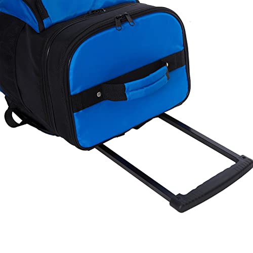 Travelers Club 18" Cool Carry 2 Section Insulated Rolling Cooler, Blue #TOP6