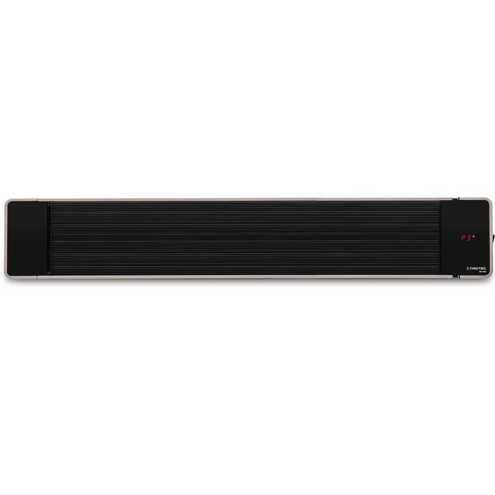 TROTEC Infrarot Heizstrahler IRD 1800 – Heizleistung 600 W / 1200 W / 1800 W – Dunkelstrahler, IP55 wetterfest, mit Timer, Fernbedienung