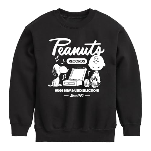 HYBRID APPAREL - Peanuts - Snoopy Charlie Brown Records - Toddler & Youth Crewneck Fleece Sweatshirt