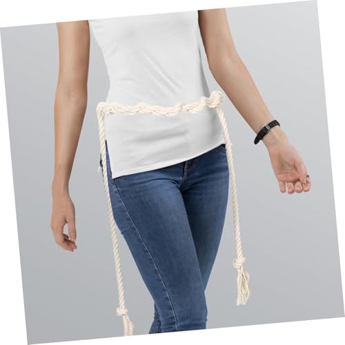 Vintage Adjustable Woven Rope Belt for Men and Women Multi Functional Medieval Style Waist Accessory Natural Twisted Cord for Daily Wear Stage Performances and Special Events4