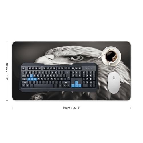 Eagle Black and White Desk Pad Large Office Desk Mat miniatura 2