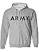 ARMY Full-Zip Hooded Sweatshirt in Gray - X-Large