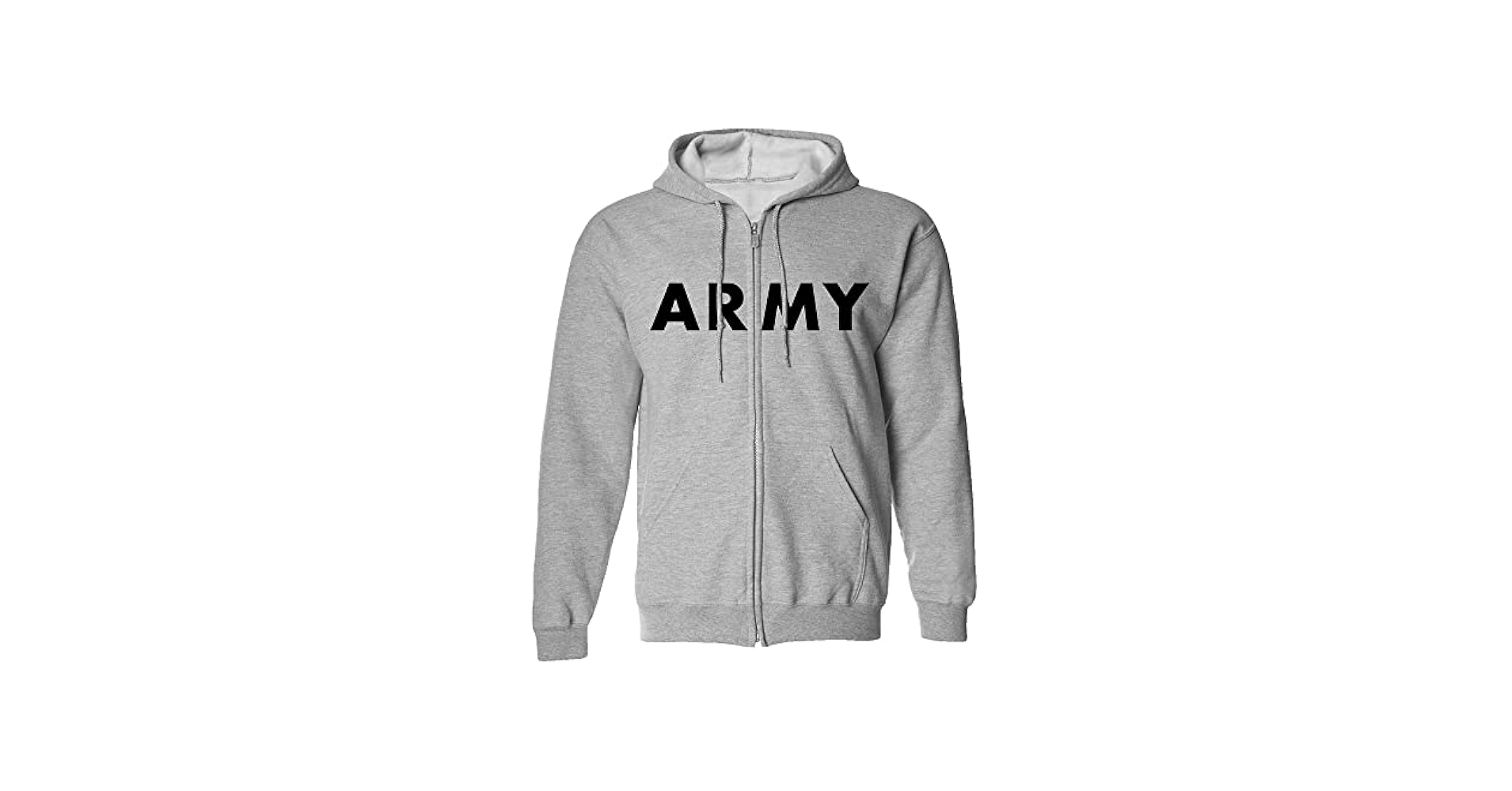 zerogravitee ARMY Full-Zip Hooded Sweatshirt in Sport Grey