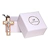 NazarethFairTrade Olive Wood Cross Metal Crucifix Necklace Handmade in Nazareth, Gifts for Men, Women, Boys, Girls, Hanging Cord, Baptism, Alpha Omega, Jesus Religious Christian Holy Land Jewelry #4