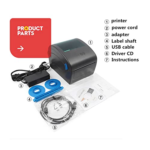 Image of Express Electronic Waybill Epacket Logistics Shipping Invoice Product Price Sticker Label 20-104mm Thermal Barcode Printer(Black)
