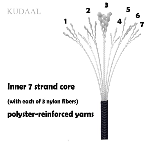 Chaveiro Paracord com mosquetão, chaveiro trançado com anel utilitário e clipe de boca ampliada, Mul