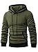 JMIERR Herren Kapuzenpullover Hoodie Herren Pullover mit Kapuze Casual Langarm Kordelzug Kapuzenjacke Hoodie Sweatshirt mit Tasche Grün XL