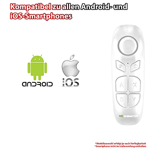 Virtual Reality 3D Brille inkl. Bluetooth-Controller, VR-Brille ist kompatibel mit allen Smartphones in der Größe 4.0 bis 6 Zoll z.B. Samsung Galaxy Modelle, iPhone, Google Pixel, Xiaomi u.v.a. - Image 7