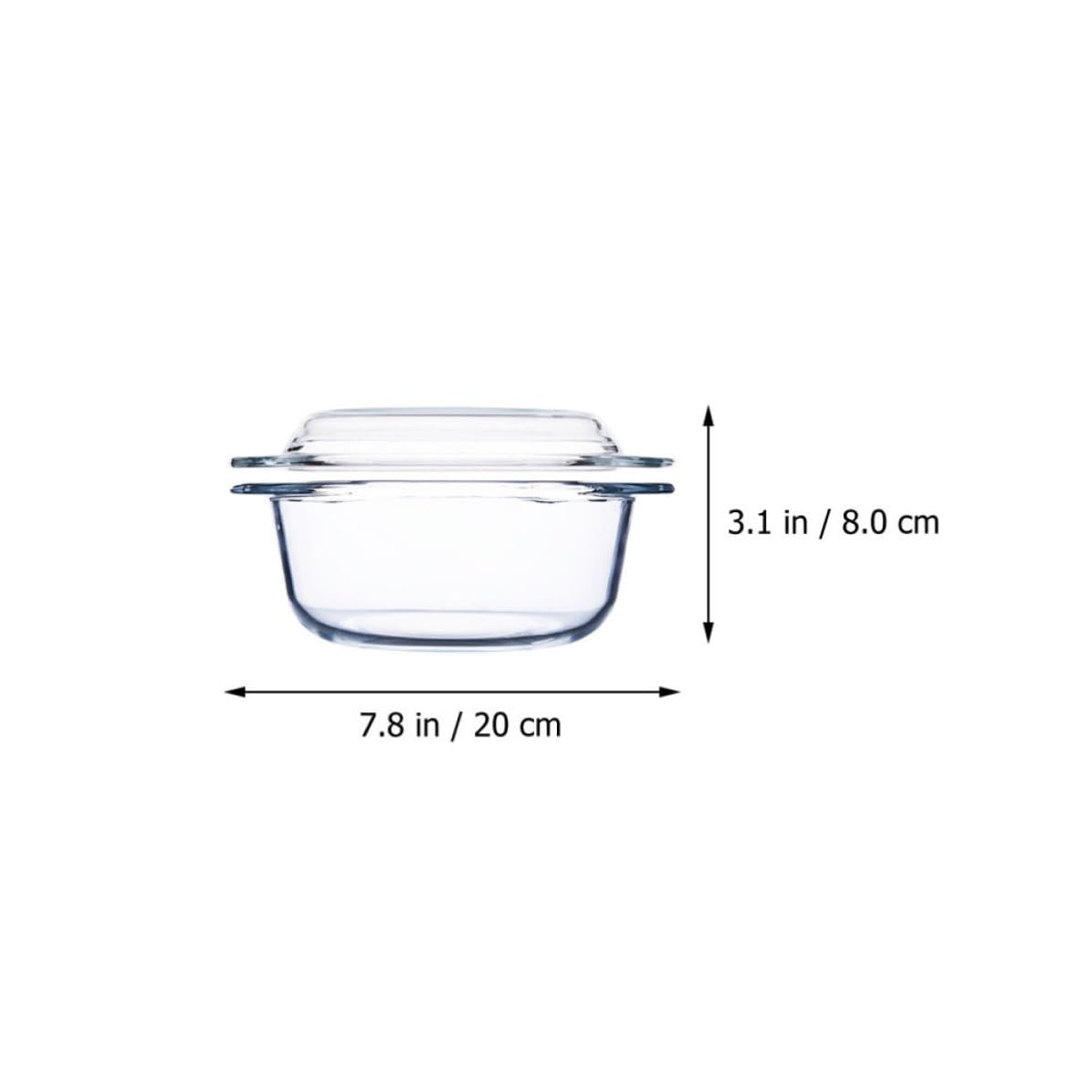 Hitzebeständige Mikrowellengeeignet Leicht zu Reinigen und mit Deckel 1l Glasschüssel aus Gehärtetem Glas zum Kochen und Servieren