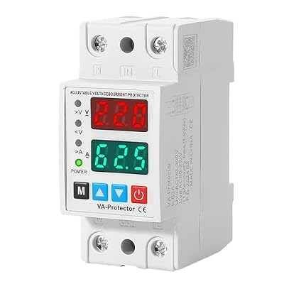 40A 63A 230V Din Rail Adjustable Over Voltage and Under Voltage Protective Device Protector Relay Over Current Protection Limit(40A)