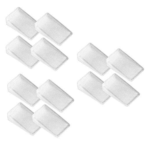 DOITOOL 12pcs Door Wedge Furniture Shims Wedge Levelers Home Improvement DIY Levelers Construction Shims Level Wedge Toilet Shims Toilet Leveling Shims Sofa Leveling Shims Table Shims