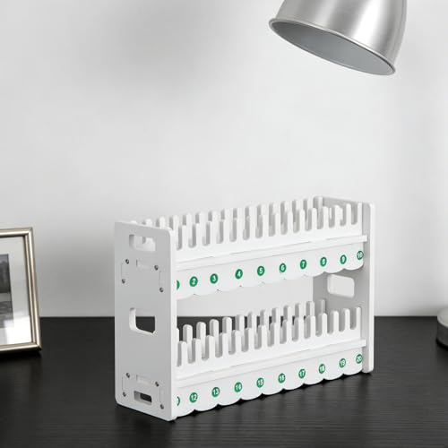 Étagère de Rangement Multi-usages 15 Compartiments en Plastique Blanc de Bureau