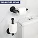 NearMoon Industrial Pipe Toilet Paper Holder, Bathroom Hardware Rustic Iron Style Vintage Toilet Roll Holder, Heavy Duty Wall Mounted Tissue Holder for Kitchen, Washroom (Black)