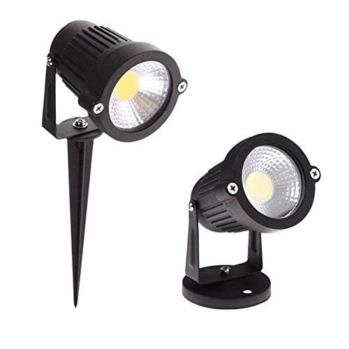 LED Landscape Lights Waterproof COB LED Outdoor Wall Spotlight Low Voltage Garden Tree Spot Lighting for, Yard,Pathways, Fence (Emitting Color : 7W Flat Base, Wattage : Warm White)