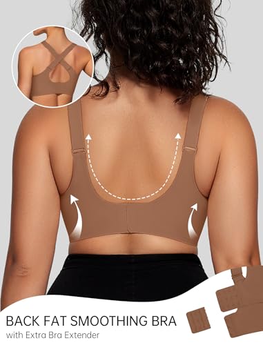 Image of OEAK Womens Wireless Jelly Bras V Mesh Comfortable Bralette Supportive Tshirt Bra No Underwire Seamless Push Up Everyday Bras