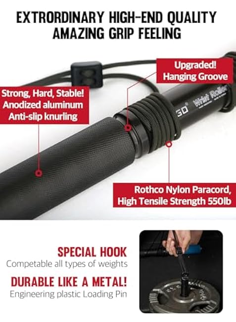 GD Hanging Wrist Roller Forearm Blaster- Forearm Strengthener Exercise Equipment Wrist Trainer for Muscle building and Injury prevention Hand Grip Strength