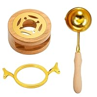 3-teilig Siegelwachs Set, Siegelstempel Personalisiert, Mit Erhitzer, LöFfel Und Formbaren Wachsringen, FüR PersöNliche, Hochzeitseinladungen Und Geschenkverpackungen