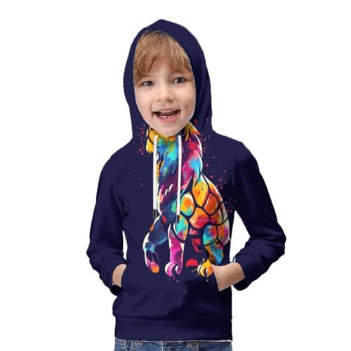 Pull lion à capuche enfants résistant aux lavages et confortable pour le collège - 5