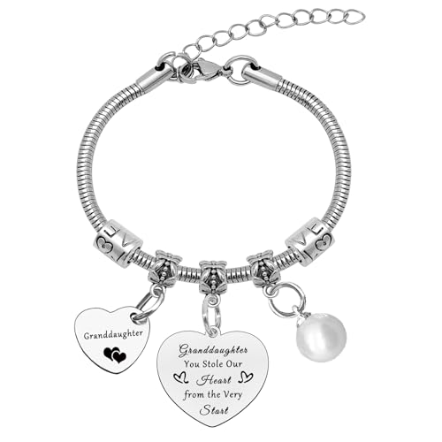 Image of Mwphuy Grandma Bracelet Gifts from Grandparents Family Jewelry Christmas Birthday Gift You Stole Our Heart from The Very Start Gift