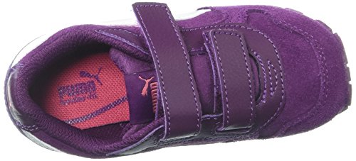 PUMA PUMA Unisex-Child ST Runner SD V PS Sneaker, Dark Purple-Marshmallow, 3.5