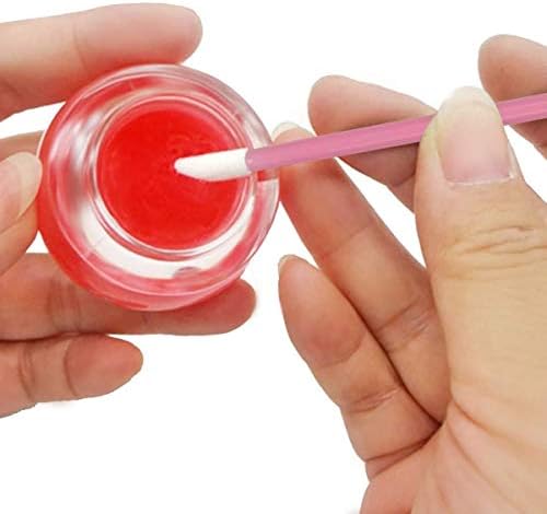 100 Disposable Lip Brushes Make Up Brush Lipstick Lip Gloss Wands Applicator Tool Makeup Beauty Tool Kits (Pink) (100PC)