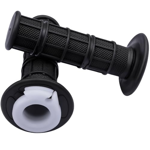 AuryngMD 7/8" 22mm Twist Throttle Handlebar Grips, Closed-End Rubber Grip Set for Selected Coleman SSR Apollo TaoTao Coolster Mini Bikes & Pit Bikes, Fits MBX10 MVX70 MVX125 CT200U BT200X
