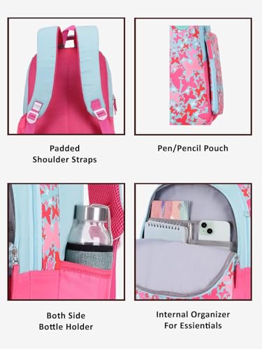 Image of Lavie Sport Twirl Laptop Backpack | 37 Liters | Fits Upto 16 Inch | Laptop Compatiable | Rain Cover | Gift for Boys & Girls