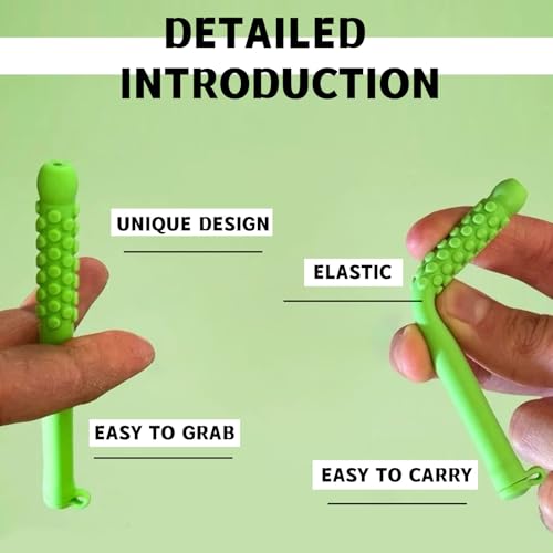 Image of Essential Oil Chewable Sticks 3-Pack, Aromatic Chewable Sticks with Essential Oil - Focus & Calm Aid with Peppermint & Rosemary, Reusable Food-Grade Silicone Habit Relief Tool (Blue, Green, Red)