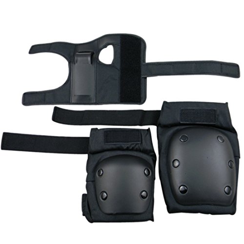 RuiyiF 7Pcs Adult Sports Safety Protective Gear Set, Elbow Pad Knee Support Wrist Guard and Helmet for Adult Skateboard Skating Blading Cycling Riding - Large