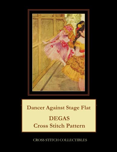 Dancer Against a Stage Flat: Degas Cross Stitch Pattern