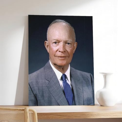 Poster Général D Eisenhower portrait impression sur toile décoration murale cadre 50x75 cm - 7