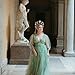 Fivsole Long Puff Sleeve Prom Dresses Green Flower Embroidery Plus Size Formal Party Tulle Floral Wedding Dress with Pockets US22W