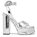 Sam Edelman Women's Savannah Heeled Sandal, Soft Silver, 7