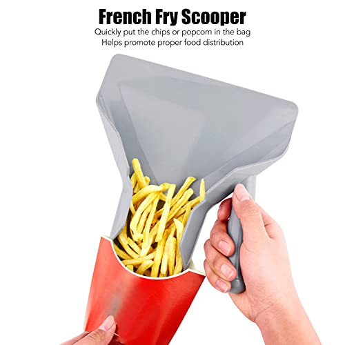 French Fry Popcorn Scoop, Chip Popcorn Bagger French Fry Bagger Commercial Fry Bagger Scooper Ice Candy Snacks Desserts Scooper With Dual Handle #TOP3