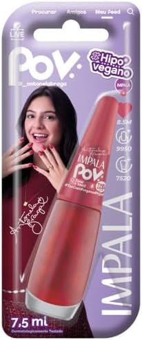 IMPALA ESMALTE BLISTER POV ANTONELA TOP COAT GLITTER ZEREI 7,5ML