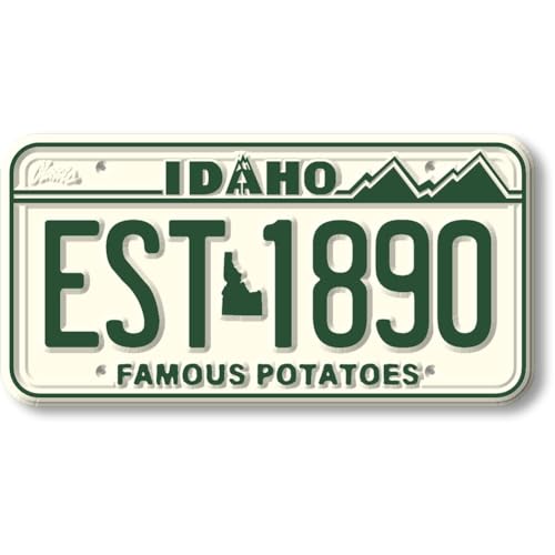 Idaho State License Plate Magnet by Classic Magnets, 1.9" x 3.8", Collectible 3D Rubber Vintage-Style Souvenirs and Gifts Made in the USA