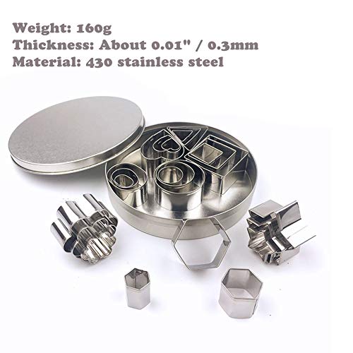 Set di 24 Stampi per Biscotti in Acciaio Inox 8