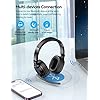 TECKNET Bluetooth Trucker Headset, Single and Dual Ear Wireless Headset with Mic for Work Noise Cancelling, 50Hrs 3 EQ Music Modes Trucker Bluetooth Headphones for PC, Drivers, Office, Call Center