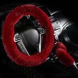 Car Steering Wheel Cover with Handbrake Cover & Gear Shift Cover Cxtiy Fashion Steering Wheel Wrap F