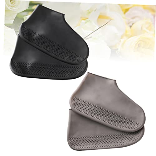 Gatuida 1 par de Cubiertas para Zapatos de Silicona - Sobrezapatos para Uso al Aire Libre y Resistentes para Días de Lluvia Negro miniatura 2