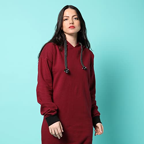 Image of PINACOLADA Women's Sweatshirt with Hoodie Regular Fit for Casual Wear | Cotton Blend Fabric | Hoodie Sweatshirt Crafted with Comfort Fit and High Performance for Everyday Wear