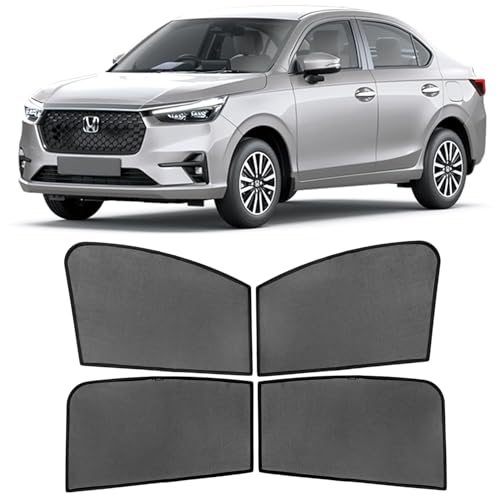 Image of AutoStory Custom Fit Non-Magnetic Cotton Mesh Car Sunshade for Amaze 2025 Onwards | UV & Heat Protection Car Window Curtains | Privacy Car Sun Shade | Breathable Vehicle Specific Side Window Shades