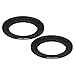 PATIKIL 43mm-58mm Metal Step Up Ring, 2 Pack Camera Lens Filter Adapter Ring Aluminum Filter Adapter Ring for Camera Lenses Hood, Black