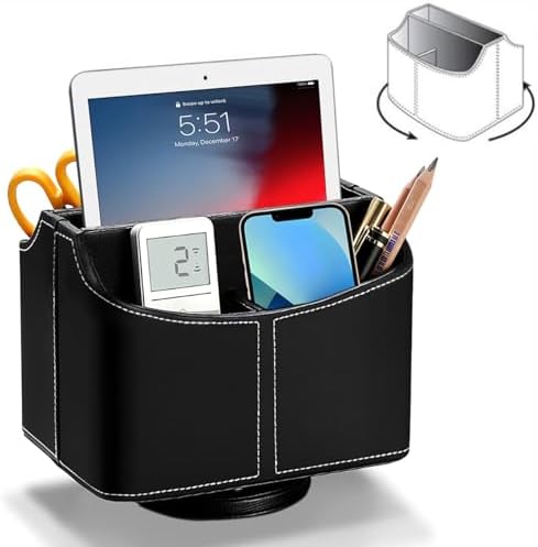 Esyhomi Remote Control Holder Organizer Storage Box Case PU Leather ...