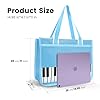 BestSounds Piano Bag, Zipper Waterproof Music Book Tote Bag Piano Accessories for Women, Gifts for Musicians (Blue) #4