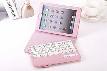 iPad mini 4 用 Bluetooth キーボード付き レザーケース ピンク
