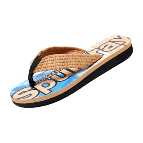 Premium Comfort Letters EVA Yoga Mat Flip Flops For Men Non Slip Thong Sandals Slides Summer Slippers Indoor Outdoor Footwear