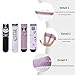 Glommyg 4 Pairs Knee High Socks for Girls, Cute Compression Sock, Cartoon Comfy Breathable Long Cotton Stocking (US, Alpha, One Size, Regular, Regular, Violet)