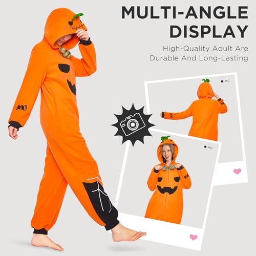 OLAOLA Pumpkin Adult Onesie - Unisex Halloween Costume, Animal Cosplay Pyjamas Set for Sleepwear - Image 5